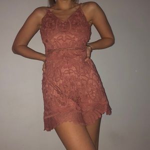 NWT Mauve Lace Romper